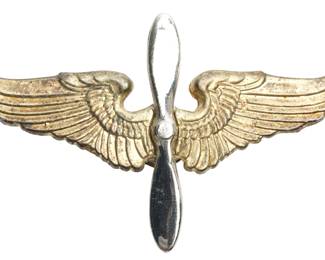 WWI US Army Air Service Observer Pilot Wing Propeller Sweetheart Badge Aviation Insignia
