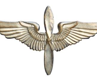 WWII US Army Air Forces Sterling Silver Sweetheart Propeller Wings Brooch Pin