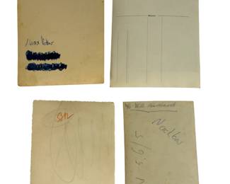 WWII German Photo Lot of 4 Luftwaffe Pilot Iron Cross & Other Medals Portraits 1940s