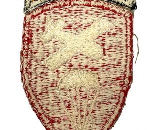 WWII US Army Airborne Command Patch SSI - 2-Piece with Tab - Authentic WW2 Era Snowy Back - Paratrooper Glider