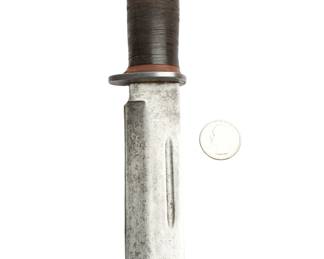 Historic WWII US Navy KIA Sailor's Named Cattaraugus 225Q Fighting Knife - ID'd to David Johnson, USS Cassin Young (Okinawa, 1945)