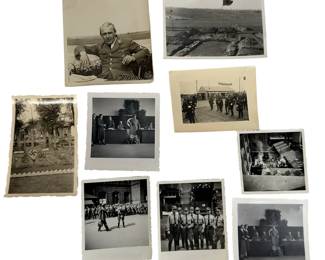 Original WWII German Photo Lot of 9 Agfa Lupex Nazi Party Rally Political Figures