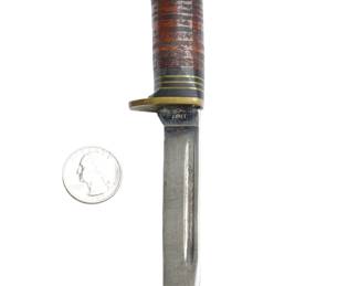 Vintage Vietnam-Era CAMILLUS N.Y. USA Model 1007 Hunting Knife w/ Sheath