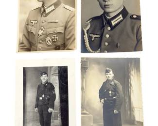 WWII German Wehrmacht & Waffen-SS Soldier Photo Lot, Iron Cross, France 1941-1946