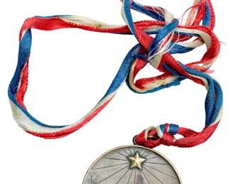 Rare 1930 Tiffany & Co. Gold Star Mothers Pilgrimage Medal #3949 - WWI Battlefield Commemorative with Original Ribbon
