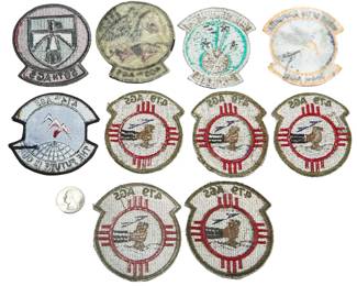 Excellent Lot of 10 Cold War USAF Aircraft Generation Squadron (AGS) Patches - F-117, Gunfighters