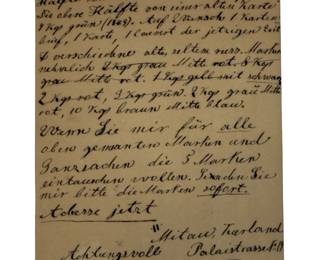 1893 Russian Nobility Philatelic Postcard Baron von Franck in Courland to Kolmar, Alsace-Lorraine