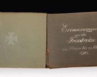 Extraordinary WWI German Chaplain's 1918 Western Front Tour Album: Hindenburg Visit, Official Military Photos, Vosges Battlefields & Belgian GHQ