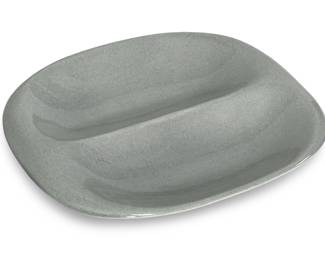 Vintage Russell Wright American Modern Divided Serving Dish, Granite Gray, Mid-Century Modern