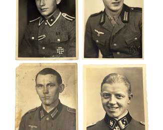 WWII German Photo Lot: Wehrmacht Soldiers, Possibly RAD/HJ Member, and a Portrait of Hauptsturmführer Klingenberg