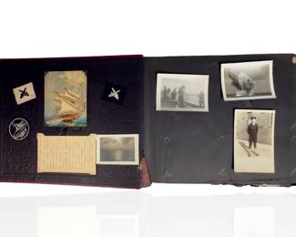 WWII US Navy Photo Album Sailor Gunners Mates Sec G-5-4 Sampson Training Station Canal Zone Panama PT Boat