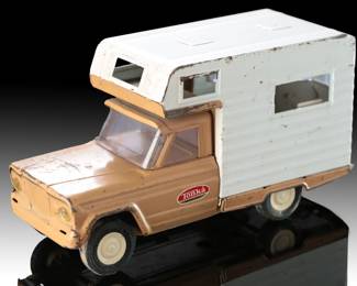 Vintage 1960s Tonka Pressed Steel Jeep Gladiator Truck & Camper