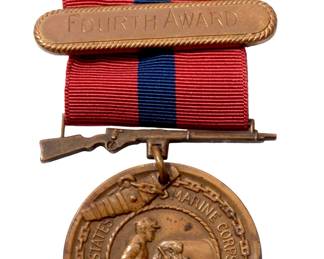 Original WWII Era USMC Good Conduct Medal - "FOURTH AWARD" for Career Marine