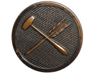 Rare WWI Era US Army Service School Detachment Enlisted Collar Disc Pin 1910-1917