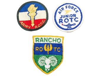 Lot of 3 US Army & Air Force ROTC / JROTC Cadet Patches incl. Rancho High School