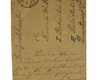 WWI German Postcard Ace OSWALD BOELCKE Original SIGNED Photo Postcard, Pour le Merite, Dated Sept 14, 1916 - Jasta 2 Era Feldpost