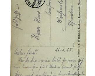 WWI German Postcard RPPC: Bavarian Radfahrer Bicycle Trooper, 1st Res. Div, 1915 Flanders Feldpost, Photo by J. Heimhuber