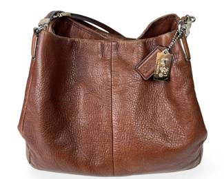 Authentic Coach F1376-26224 Brown Leather Shoulder Bag Purse w/ Gold Tone Hardware