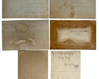 Rare WWI German Photo Lot of 6: Fokker D.VII, A7V Tank, Fallen Soldiers, & More