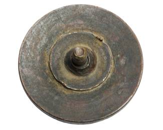 Authentic Late 19th Century US Army Infantry Company H Collar Disc Insignia - Post Civil War Spanish-American War Era Militaria - Antique Military Button