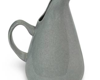Russel Wright American Modern Granite Gray Ceramic Pitcher, Steubenville Pottery, Mid-Century Modern