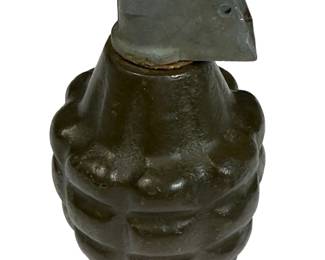Lot of 2 Inert US Military Grenades: WWII Era M2A1 Fragmentation & Vietnam War Era Practice Grenade
