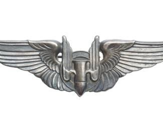 WWII US Army Air Forces Bombardier Sterling Silver Wings - A Piece of Aviation History
