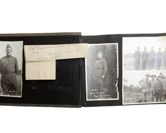 Exceptional WWI US Army 37th Engineers Photo Album - 143 Official AEF Signal Corps Images - Meuse-Argonne Offensive & Occupation - Named Soldier 'Reuben' & Identified Officers