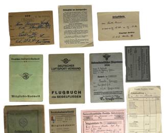 Luftwaffe Documents The Hermann Pauncke Archive: An Engineer's Journey into the Luftwaffe's Secret Origins, 1933-1945. A Comprehensive 14-Document Grouping with DLV & NSFK Pilot's Logbook.