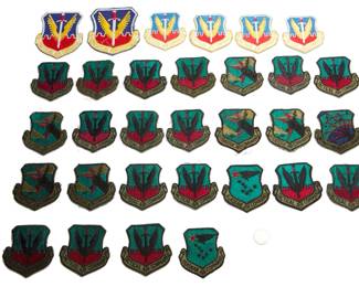 Collection of 31 Vintage US Air Force Tactical Air Command & Alaskan Air Command Patches - Cold War Era