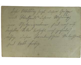 1915 WWI German Postcard Infantry RPPC, "Villa Magdalena" Named Dugout, St. Quentin, Kurrent Script Message
