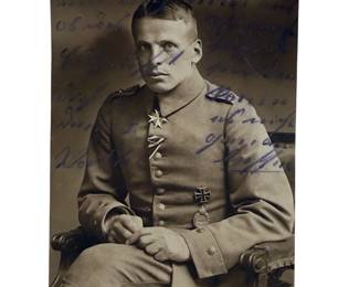 WWI German Postcard Ace OSWALD BOELCKE Original SIGNED Photo Postcard, Pour le Merite, Dated Sept 14, 1916 - Jasta 2 Era Feldpost