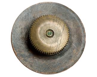Authentic Late 19th Century US Army Corps of Engineers Company F Collar Disc Insignia - Post Civil War Spanish-American War Era Militaria - Antique Military Uniform