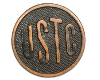 Rare WWI Era US Army Tank Corps Enlisted USTC Collar Disc Pin Screw Back