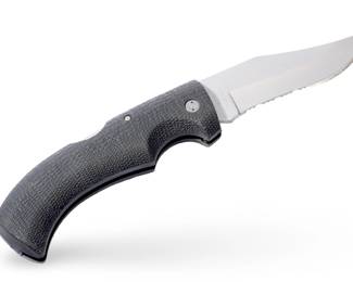Lot of 2 USA-Made Gerber Gator 650 Folding Knives - Plain & Serrated w/ Sheaths