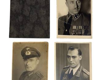 WWII German Photo Lot Luftwaffe Heer SS Officer Portraits Wehrmacht Grouping