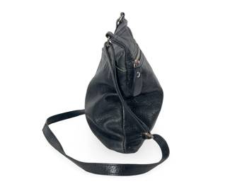 Margot Black Leather Shoulder Bag Purse - Vintage Style