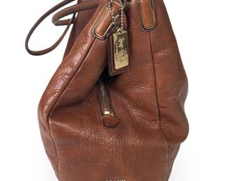 Authentic Coach F1376-26224 Brown Leather Shoulder Bag Purse w/ Gold Tone Hardware