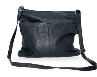 Margot Black Leather Shoulder Bag Purse - Vintage Style