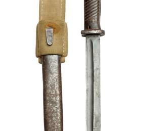 Original German WWII K98 Bayonet S84/98 by WKC, Rare 1934 S/174 K Date, with Tropical Afrika Korps DAK Canvas Frog