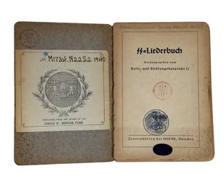 WWII German SS-Liederbuch (Songbook) - RARE Rasse- und Siedlungshauptamt (RuSHA) Edition - Ex-Boston Public Library Provenance