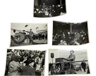 RARE & Unpublished 1930s Photos: Dr. ROBERT LEY at VKF Schweinfurt Ball Bearing Factory – Original DAF Rally Lot w/ Provenance Stamp