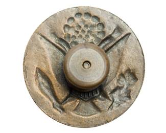 Original U.S. Indian Wars M1881 Army Dress Helmet Plate - Officer / General Service Eagle Insignia