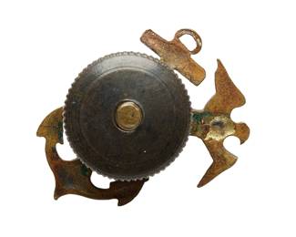 Vintage US Marine Corps EGA Cap Insignia, Screw Back, Early 20th Century Military Collectible