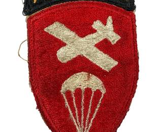 WWII US Army Airborne Command Patch SSI - 2-Piece with Tab - Authentic WW2 Era Snowy Back - Paratrooper Glider