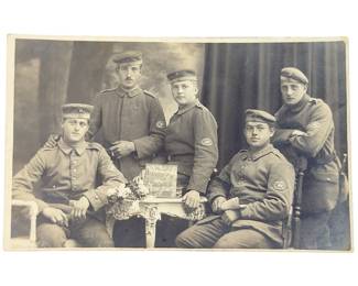 WWI German RPPC Postcard 1915 Christmas Eisenbahntruppen Railway Troops Co. 11 Aniche France