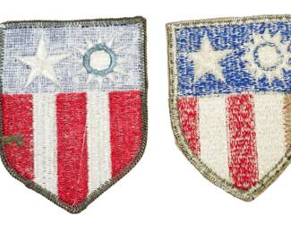 Lot of 2 Original WWII US Army CBI China-Burma-India Theater Patches - US Made & Theater Made