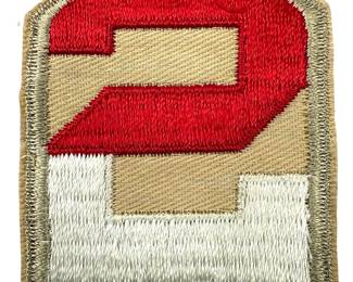 Original WWII 2nd Army Infantry Division Patch | US Army SSI | D-Day & Battle of the Bulge Veteran