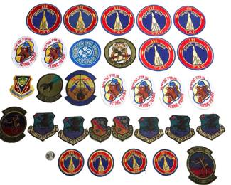 Collection of 31 Vintage USAF Tactical Air Command Patches - 36 TFW, 555 TFS, 111 SW, 55 TFW, 82 TFTS - Cold War Era Military Memorabilia
