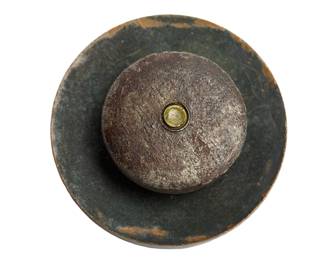 Authentic WWI US Army "B" Blackened Bronze Infantry Collar Disk - Company B (Unassigned/Depot) - Military Collectible